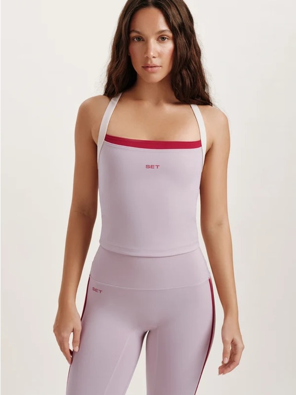 SET Active Lilac Crop Tank - Large